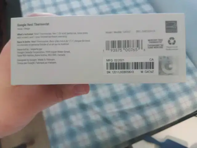 Google Nest Snow Thermostat (New in box) - Photo 2