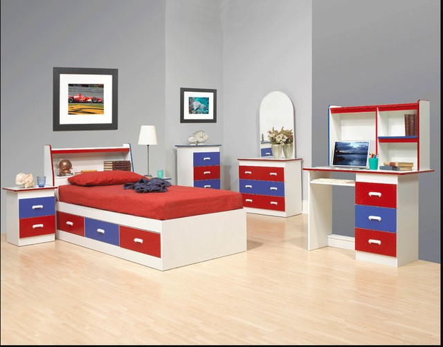 Kids Bedroom Set - Kids Bed Available in 20 Colors