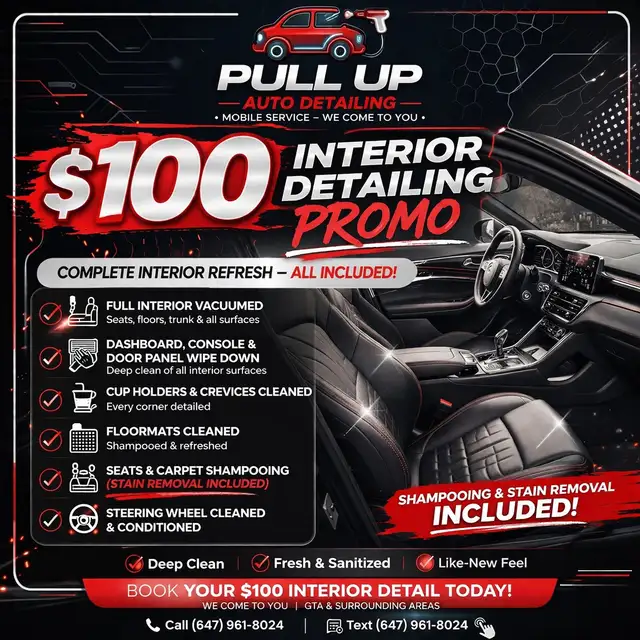 $100 Mobile Detailing Special