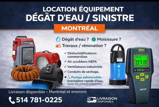 Location d'équipements après-sinistre