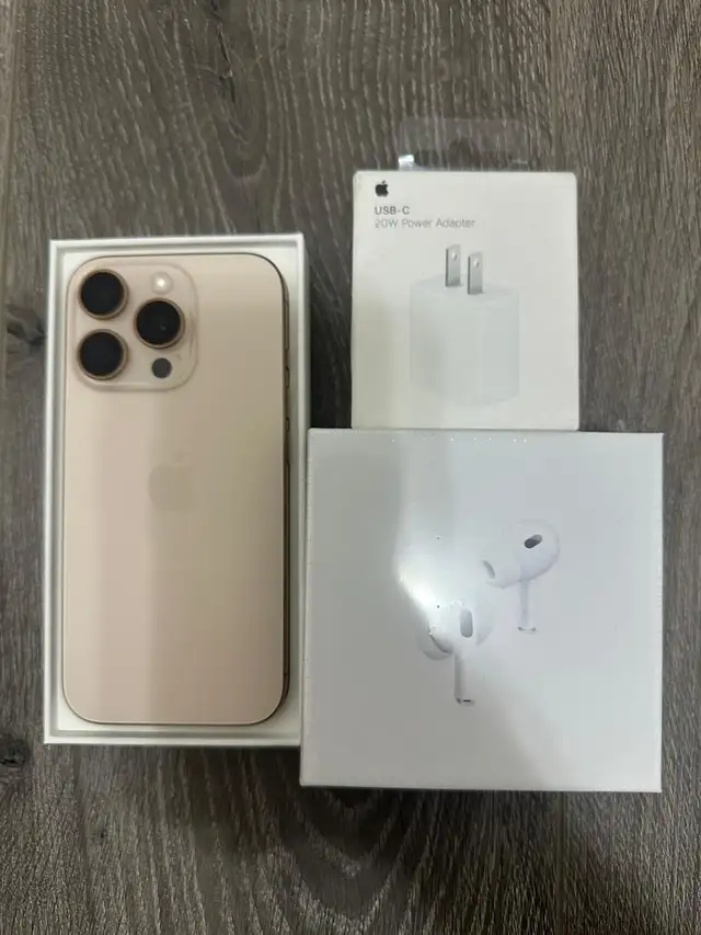 iPhone 16 Pro 128gb Airpods/Fast Charger/Delivery