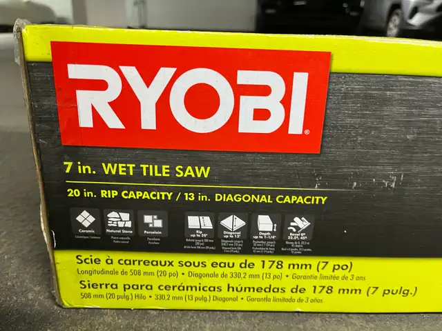Ryobi 7" tile saw - Photo 2