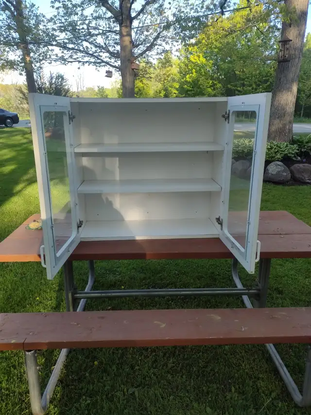 Cabinet with glass doors and adjustable shelves - Photo 2