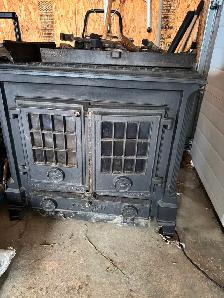 Cast-iron fireplace with stove topfor sale