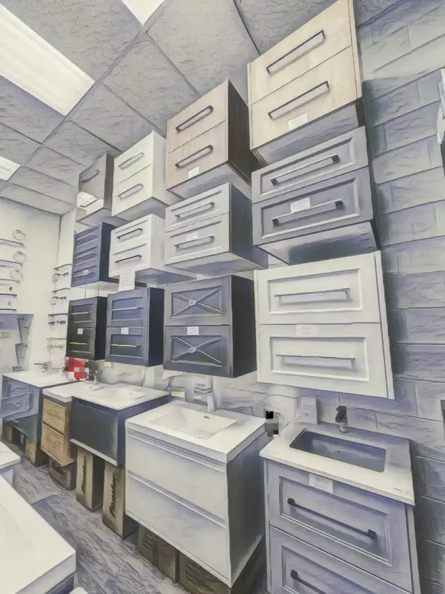 modern bathroom vanity white oak vanity kitchen cabinets - Photo 8