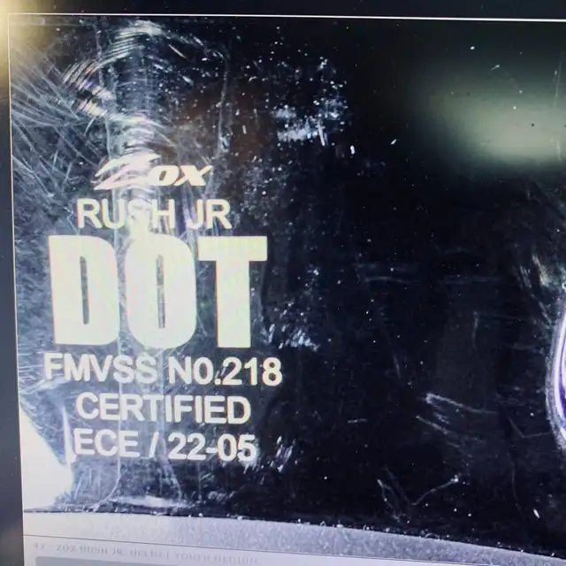 ZOX RUSH JR. HELMET YOUTH MEDIUMAS PICTURED - Photo 2