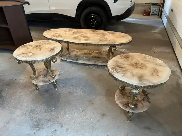 marble coffee table set for sale