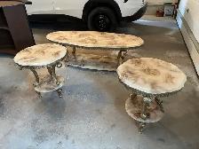 marble coffee table set for sale