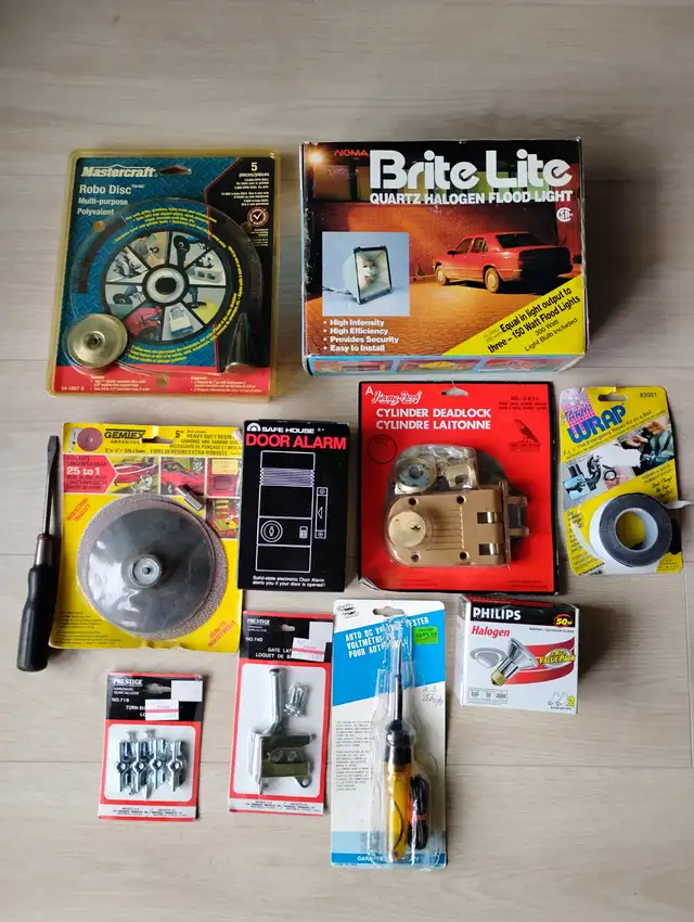 Door Alarm, Flood Light, Deadlock, Robo Disc, Grinding/Sanding .