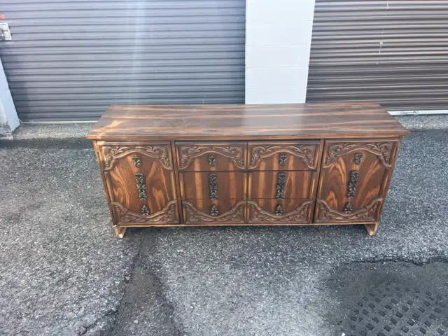 Free delivery used Vintage Wooden Dresser - Photo 3