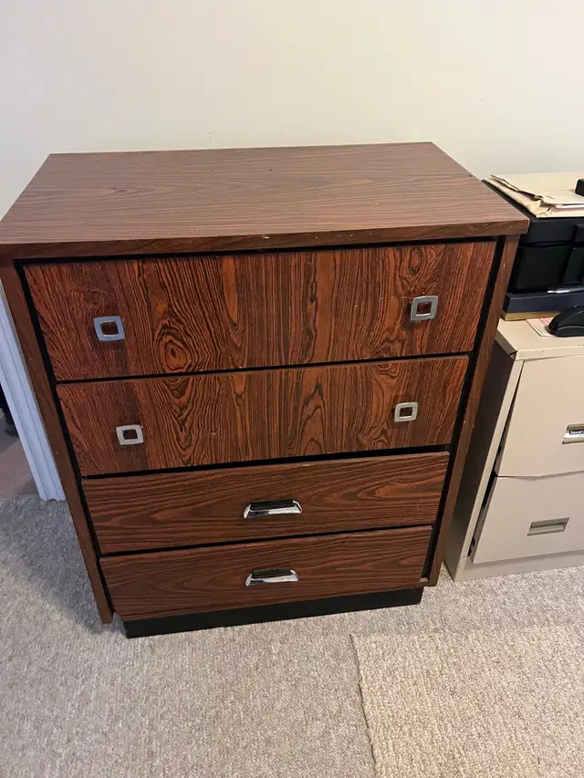 Free delivery used Wooden 4-Drawer Dresser