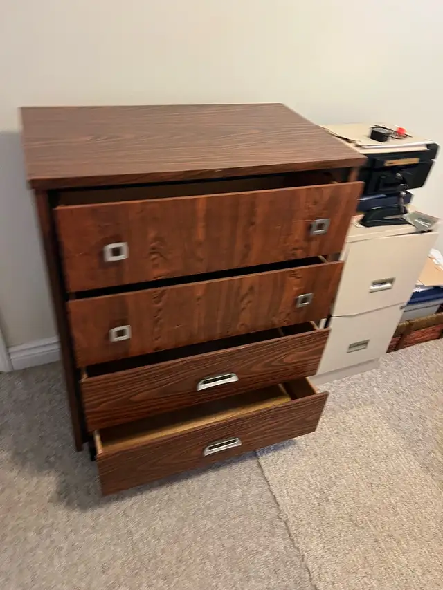 Free delivery used Wooden 4-Drawer Dresser - Photo 8