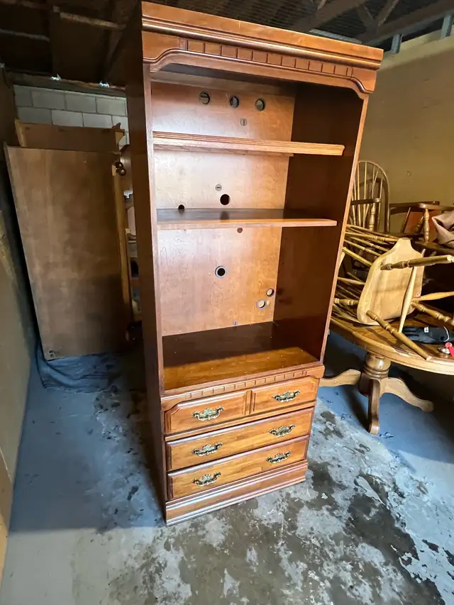 Free delivery used Kroecheler Wooden Bookcase with Drawers - Photo 2