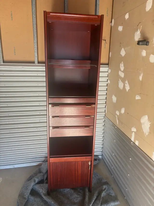 Free delivery used Wooden Display Cabinet , Drawers