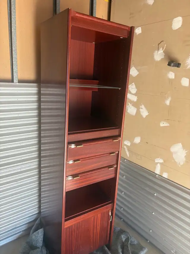 Free delivery used Wooden Display Cabinet , Drawers - Photo 2