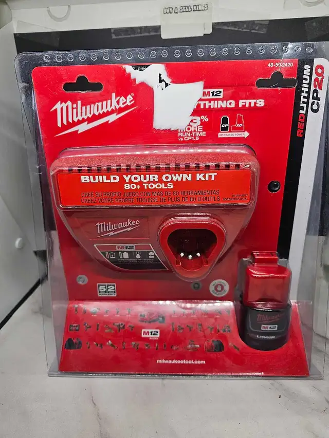 Milwaukee 48-59-24 M12 2.0ah Battery & Charger NEW