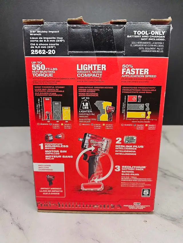 Milwaukee 2562 3/8' M12 Impact NEWTool Only - Photo 2