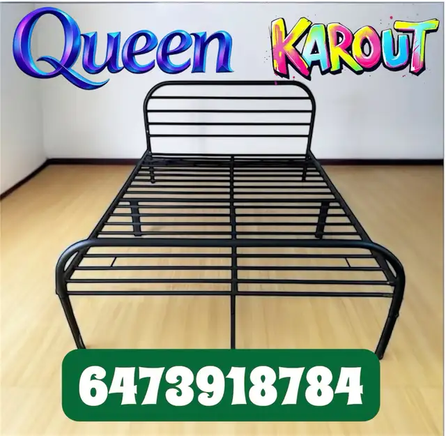 Free Delivery New queen Bed Metal Heavy-duty sturdy stable.