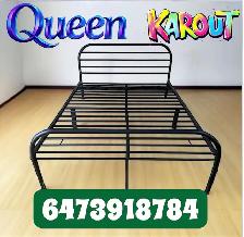Free Delivery New queen Bed Metal Heavy-duty sturdy stable.