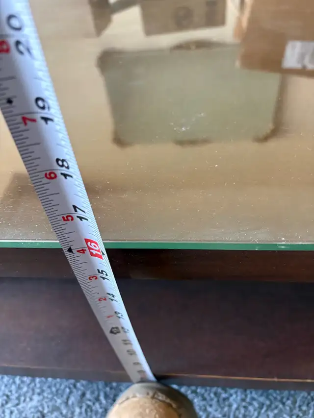 Free delivery used Rectangular Coffee Table with Glass Top - Photo 8