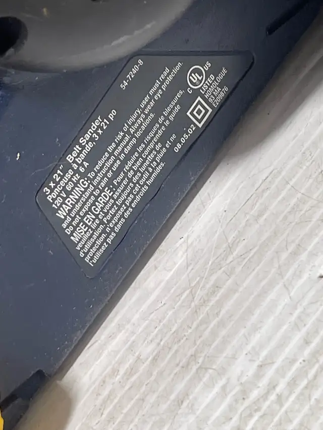 Mastercraft Belt Sander - Photo 5