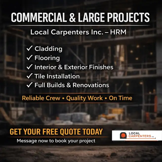 Commercial carpentry crew available - Bridgewater, Large Pro