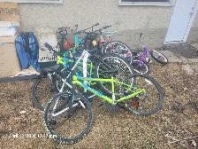 assortment of bikes