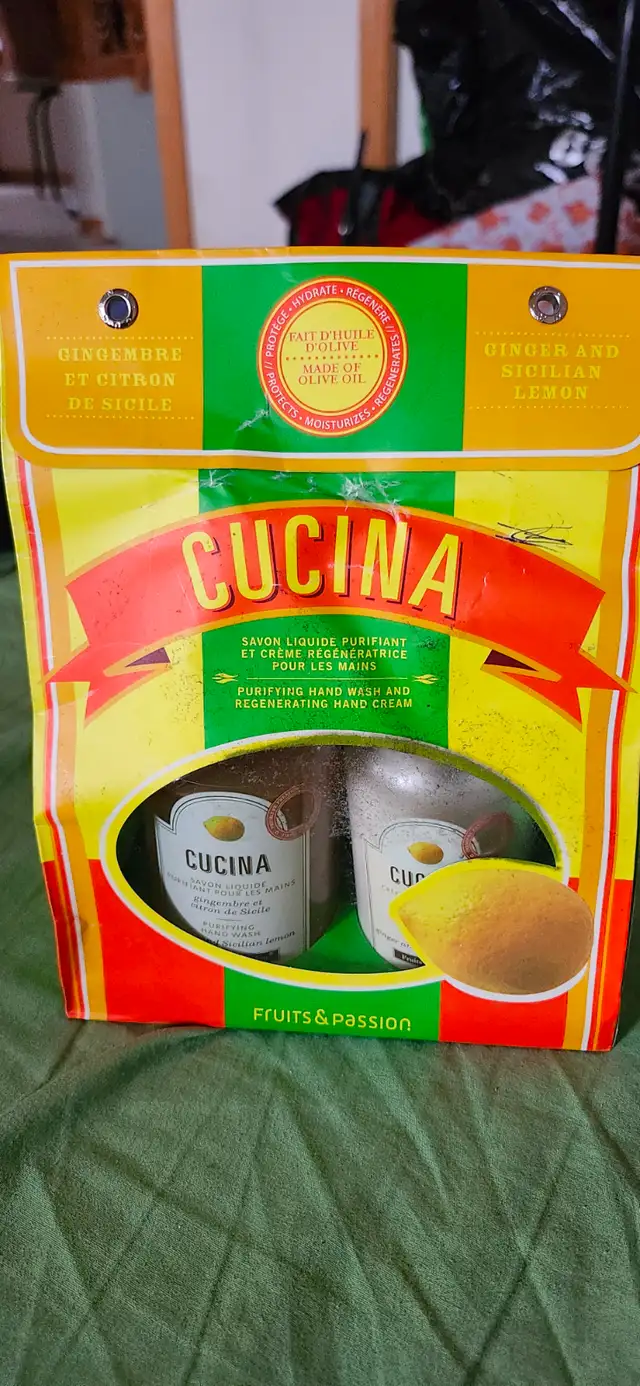 Brand NEW Cucina Ginger Sicilian Lemon hand wash and hand cream