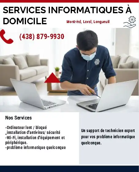 Services de technicien informatique à domicile – Grand Montréal