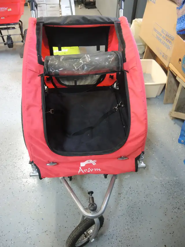 Aosom Elite II Dog Bike Trailer 2-In-1 Pet Stroller Cart Bicycle - Photo 2