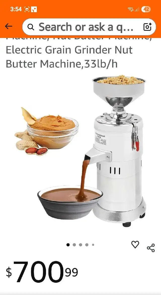 Make your own nutbutter or specialty flour Buisness opportunity