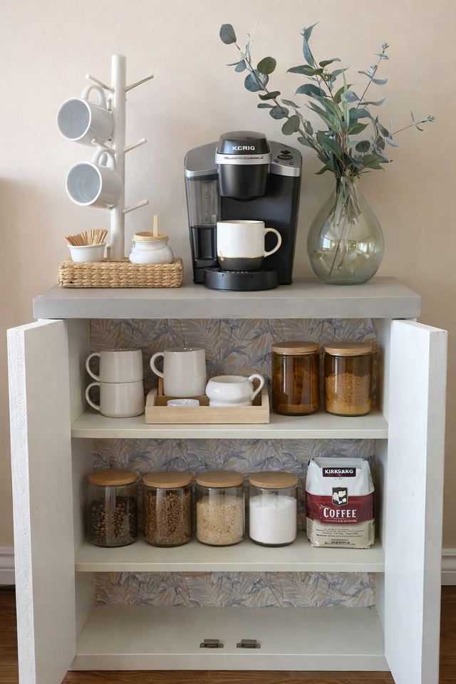 Vintage Cabinet, White & Greige - Upcycled - Photo 4