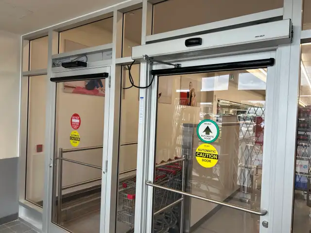 Automatic door opener, Barrier free washroom, handicap door