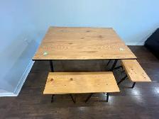 Dining table and bench