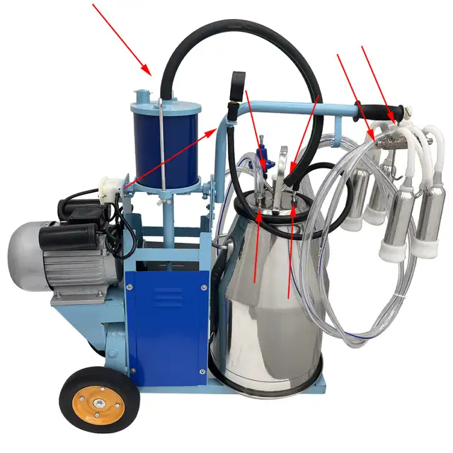 25L Piston Electric Milking Machine 304SS Bucket Farm 170683 - Photo 7