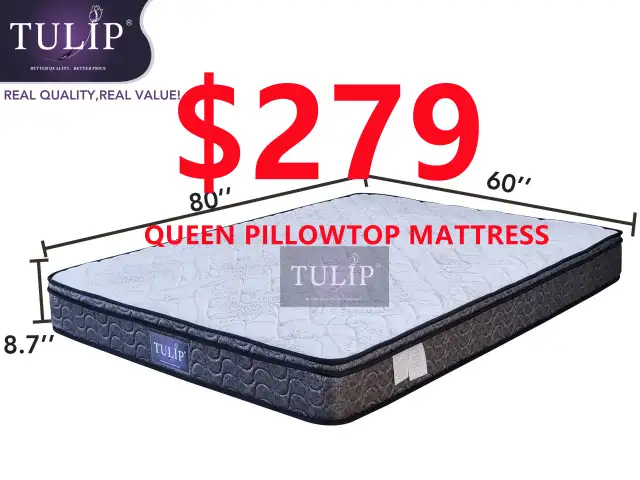 $200 Tulip® brand new solid bed frame #4 queen size - Photo 2