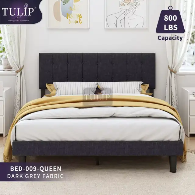 $200 Tulip® brand new solid bed frame #4 queen size - Photo 8