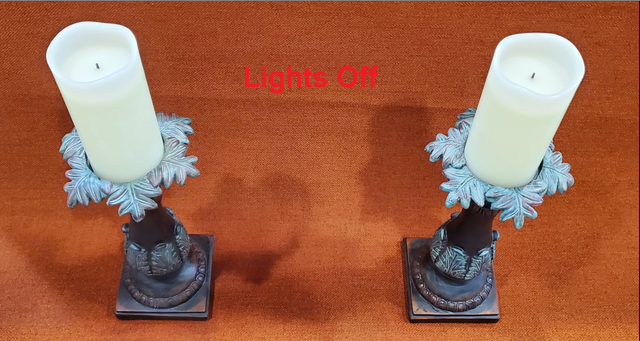 STOUT CANDLE STICKS with ELECTRIC CANDLES  at 12 BUCKS per set - Photo 3