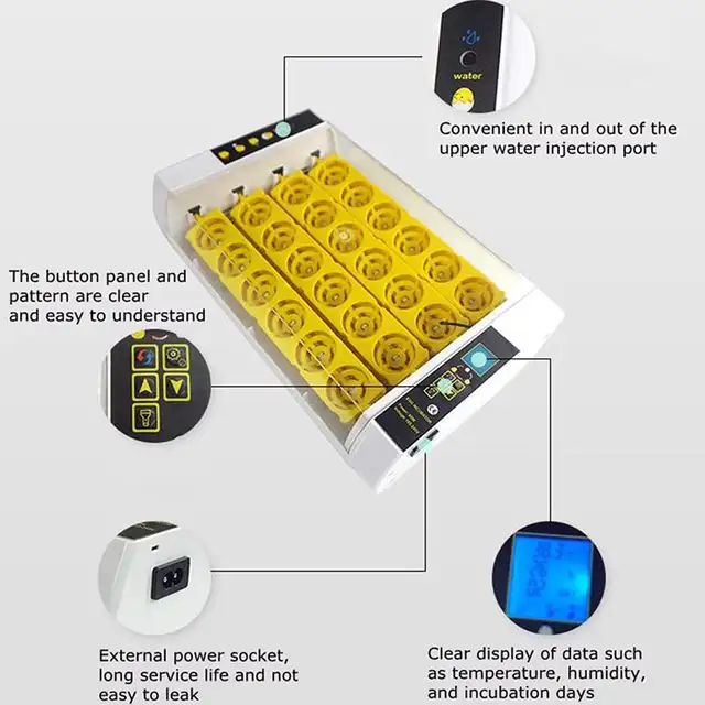 24 Egg Incubator Auto-Turning Temperature Control Hatcher 251125 - Photo 6