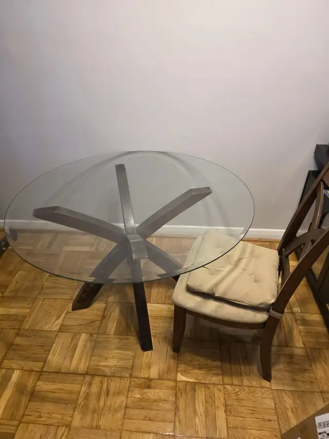 Free Glass Dining Table and Chair!
