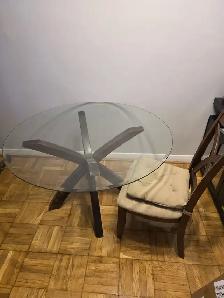 Free Glass Dining Table and Chair!