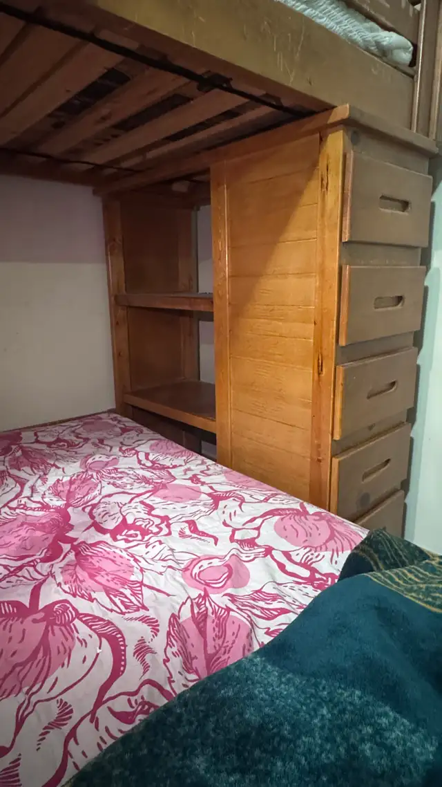 Solid Wood Loft Bed w/ Desk   8 Drawers   3 Shelves - Photo 3