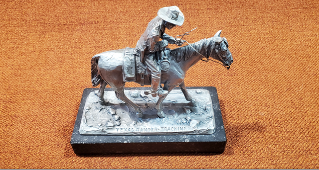 PEWTER SCULPTURE - MARBLE BASE - QUALITY ITEM - 25 BUCKS