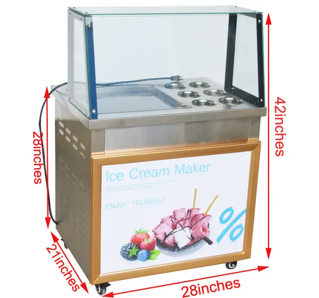 Used Fried Ice Cream Roll Machine Fruit Ice Milk Yogurt 220358 - Photo 3