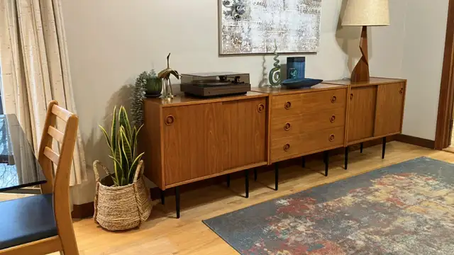 Mid century. TEAK TECK. Modulaire. Crédence, buffet, bahut disqu - Photo 2