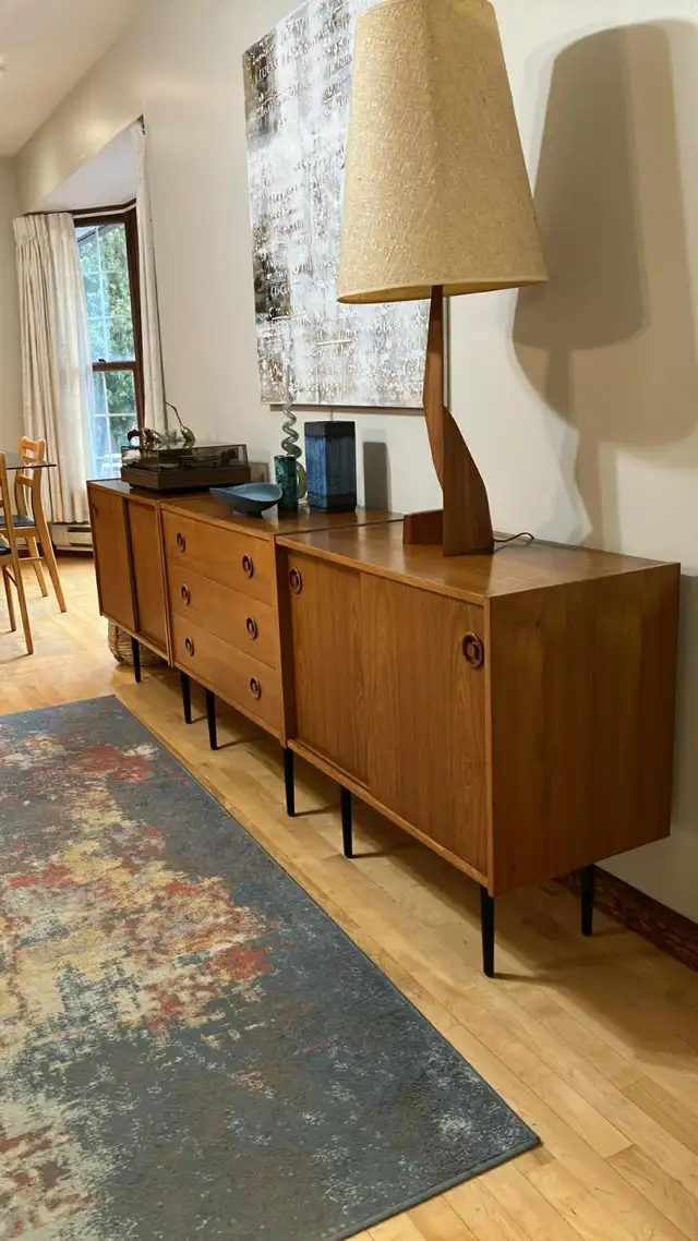 Mid century. TEAK TECK. Modulaire. Crédence, buffet, bahut disqu - Photo 10