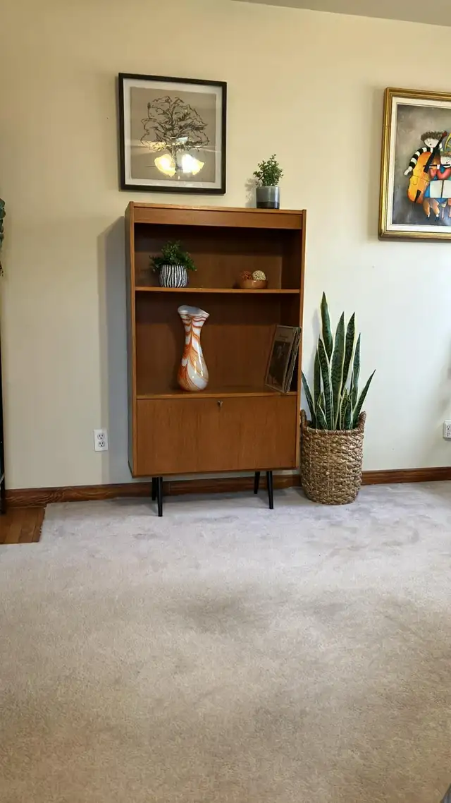 Mid century. TEAK TECK. Buffet, console, bar, bahut disques viny - Photo 2