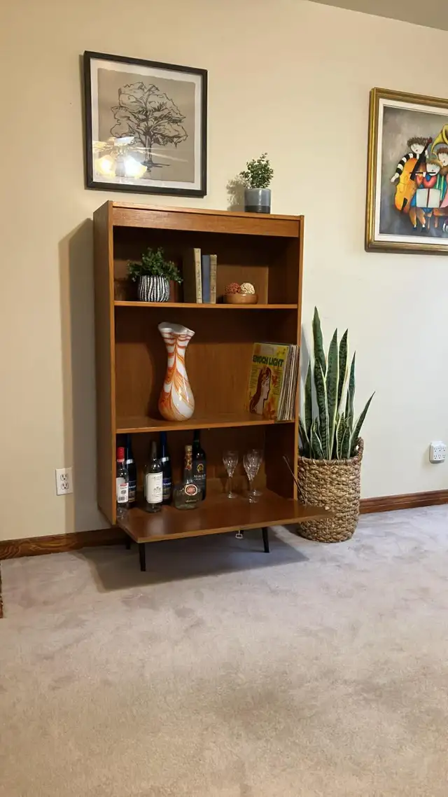 Mid century. TEAK TECK. Buffet, console, bar, bahut disques viny - Photo 4