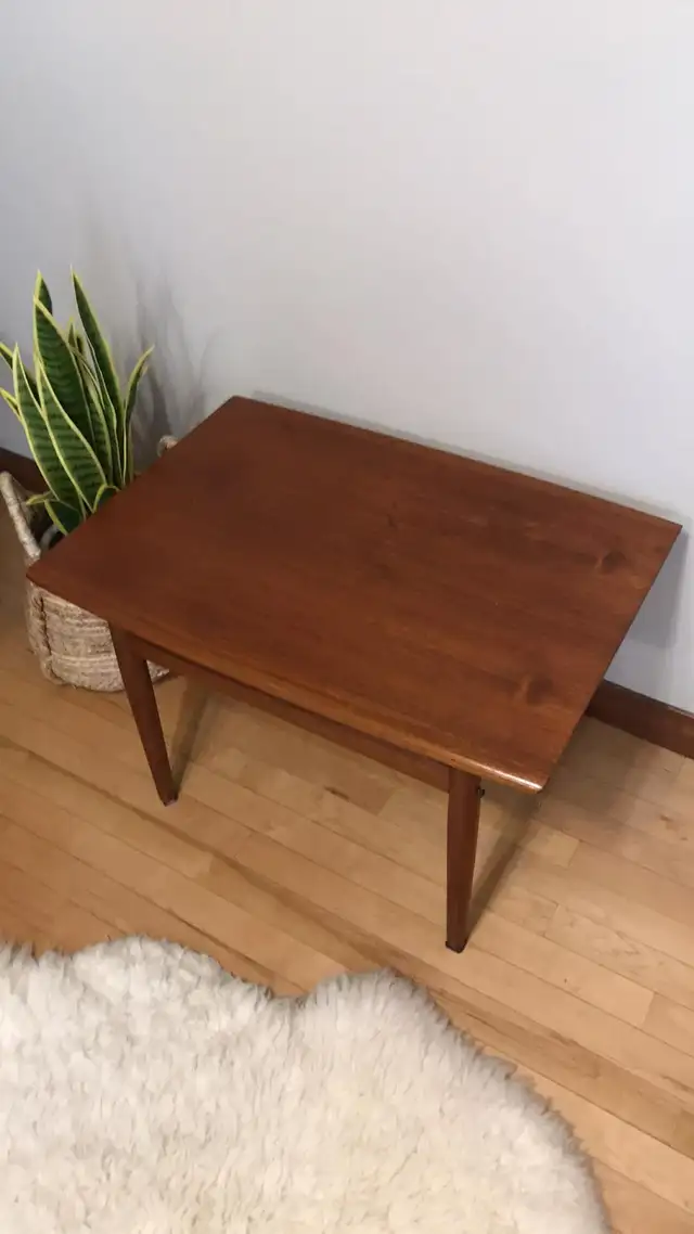 Mid century. TEAK TECK Table d'appoint / Fauteuil pivotant vinta - Photo 6