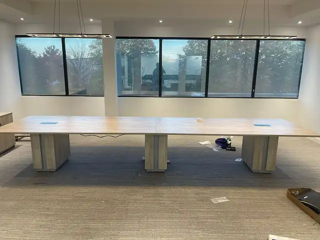 Brand New Boardroom Table with Double Base Cube & 2 Power Module - Photo 3